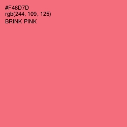 #F46D7D - Brink Pink Color Image